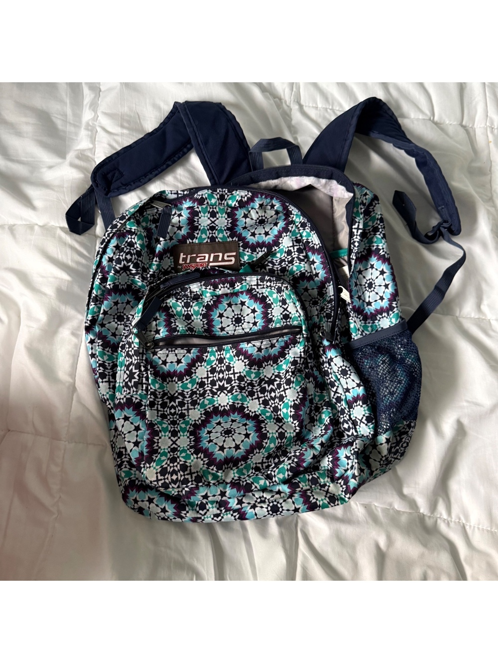 Trans By Jansport Supermax Navy Moonshine Moroccan Backpack School Travel